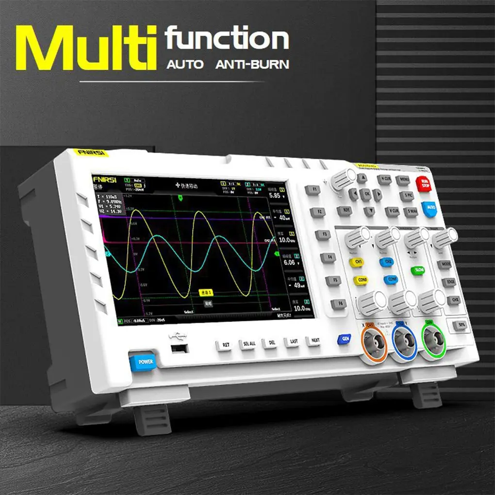 

Digital Oscilloscope Portable Smart Oscilloscope 2 In 1 Dual Channel Input Signal Generator Bandwidth 1GSa/s Sampling Rate