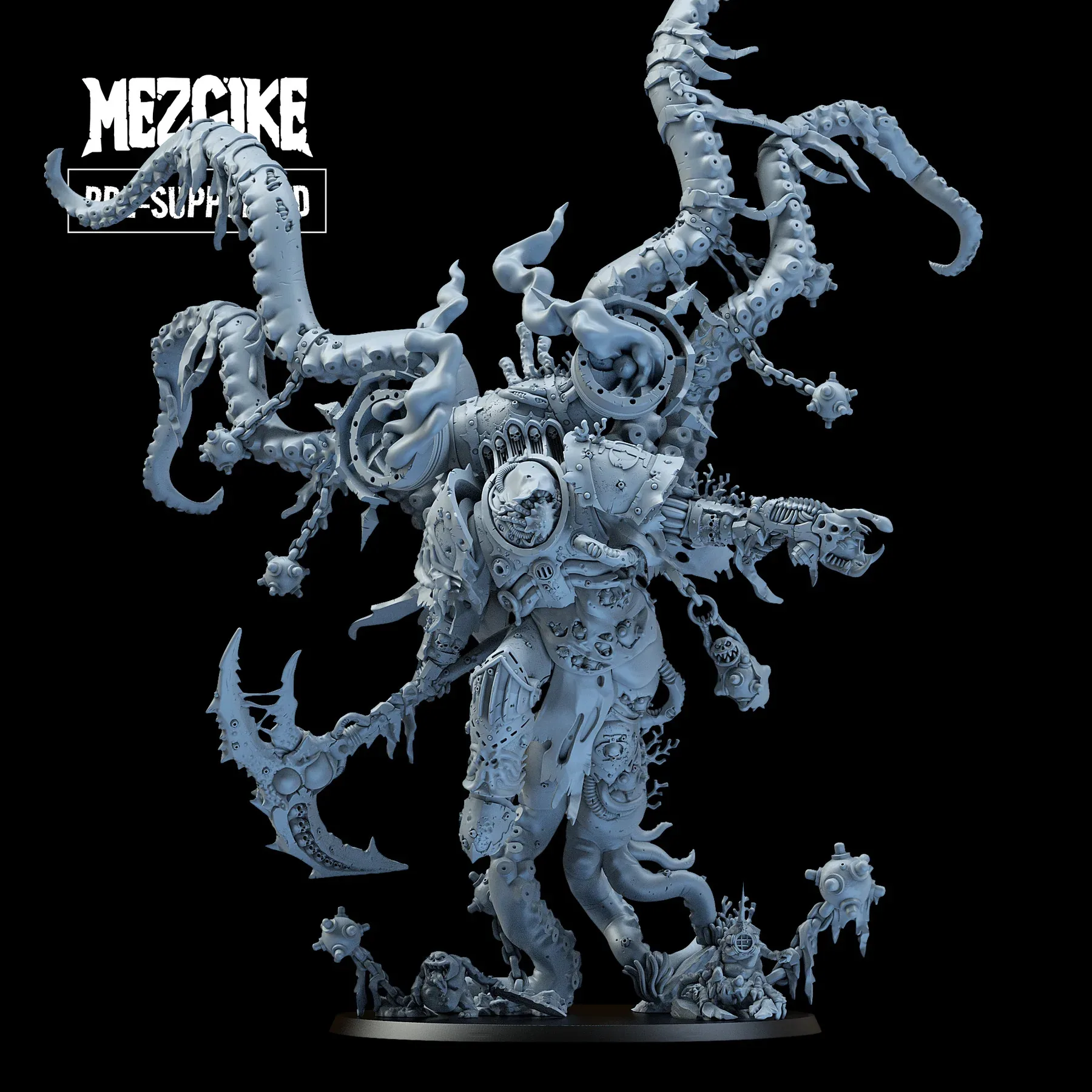Фото Mthulus, prime lord of the dredge, infested Proxy Figure, Pustulent Fighter, 3D-печатная модель, Action Tabletop Wargame №1