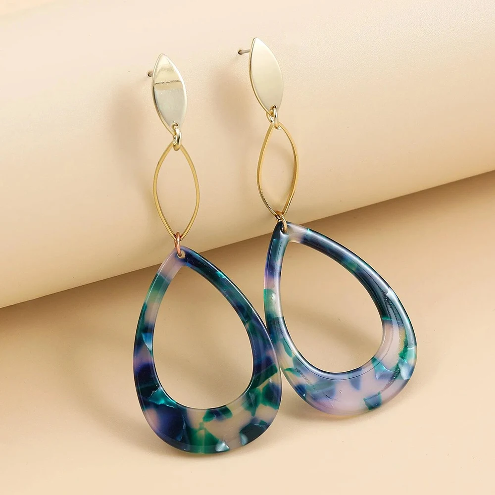 Модные полые висячие серьги большого размера с каплями воды модные новые
