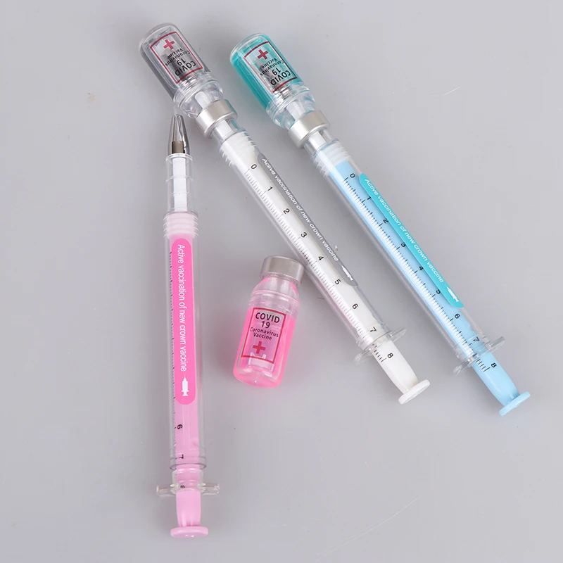 

1 Piece Lytwtw's Creative Novelty Syringe Peculiar Shape Cute Stationery 0.5 mm School Office Supplies Gel Pen