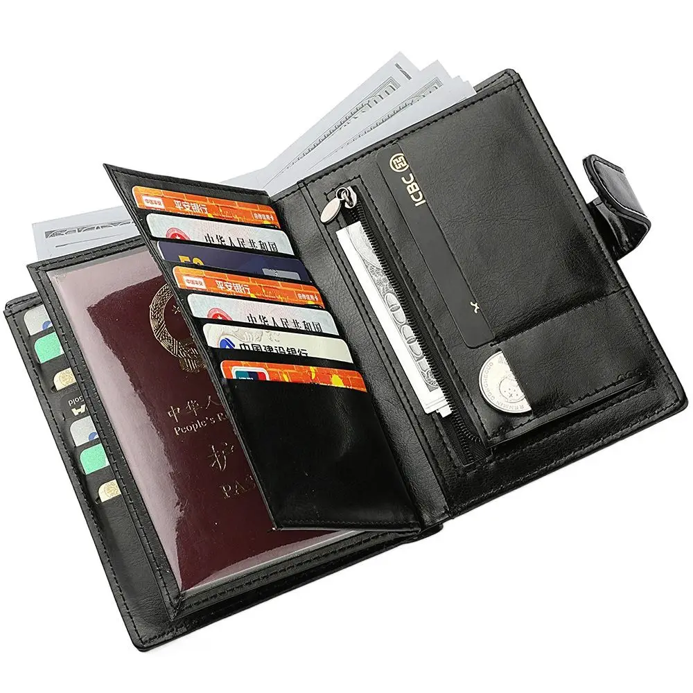 

Certificate Storage Bag Large Capacity Passport Protective Cover Men Purse Wallets Women Mony Bag Passport Holder