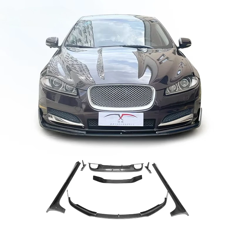 Фото Комплект обвесов для Jaguar XF 2012-2015: передний сплиттер, боковые пороги, задний диффузор, новые аксессуары для модификации из карбона №1