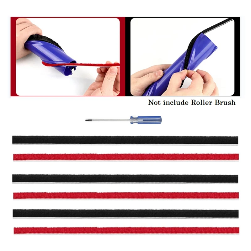 

7Pcs Soft Plush Strip For Dyson V7 V8 V10 V11 Vacuum Cleaner Attachments Roller Brush Replacement Parts