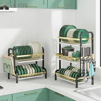 for novel kitchen accessories dish drainer drying storage shelf convenience shelves supports stand cutlery organizer metal rack