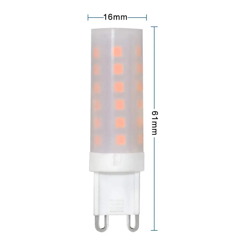 G9 Лампа с эффектом пламени LED, 0,5 Вт, керамическая основа, 10 лм, 36 * 2835 SMD, переменный ток 220-240 В, 1300-1700 К, 360 градусов [Класс энергоэффективности A], 4 шт.