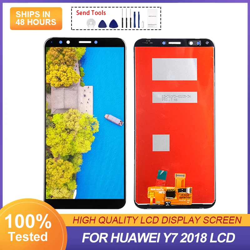 

5.99 Inch Y7 Pro 2018 Display For Huawei Y7 2018 Lcd Touch Digitizer Y7 Prime 2018 Screen Assembly With Tools Free Shipping 1Pcs