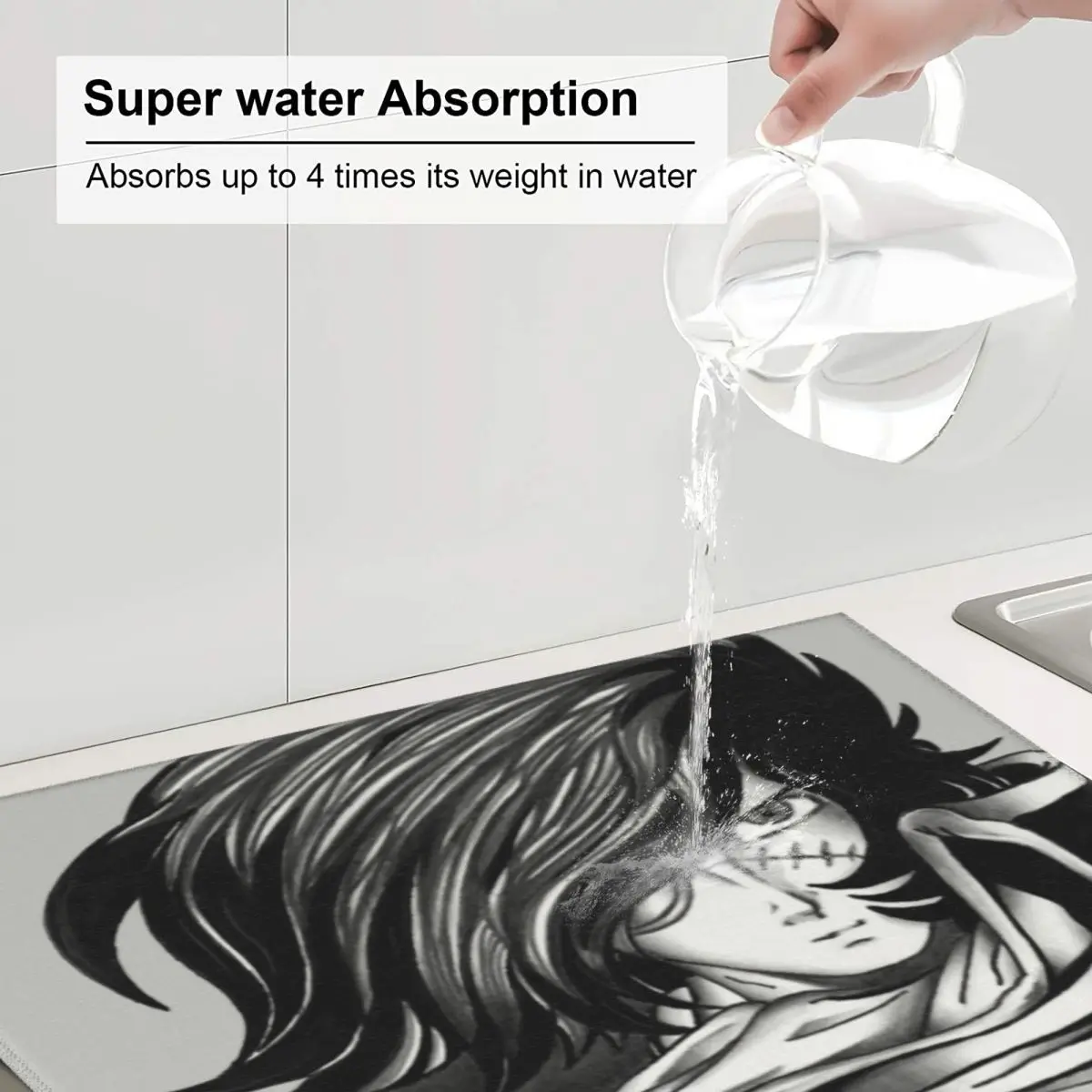 Коврик для посуды Captain Harlock хорошо впитывающий Быстросохнущий кухонный коврик из