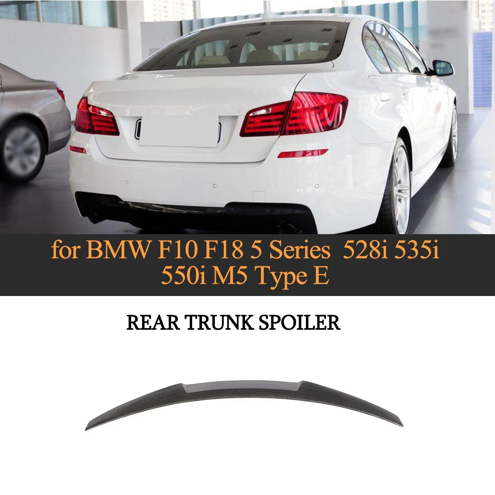 

Carbon Fiber Rear Trunk Spoiler Wing Boot Lip Fit For BMW F10 F18 Base Sedan M Sport M5 520i 528i 530i 535i 550i 2011 - 2017