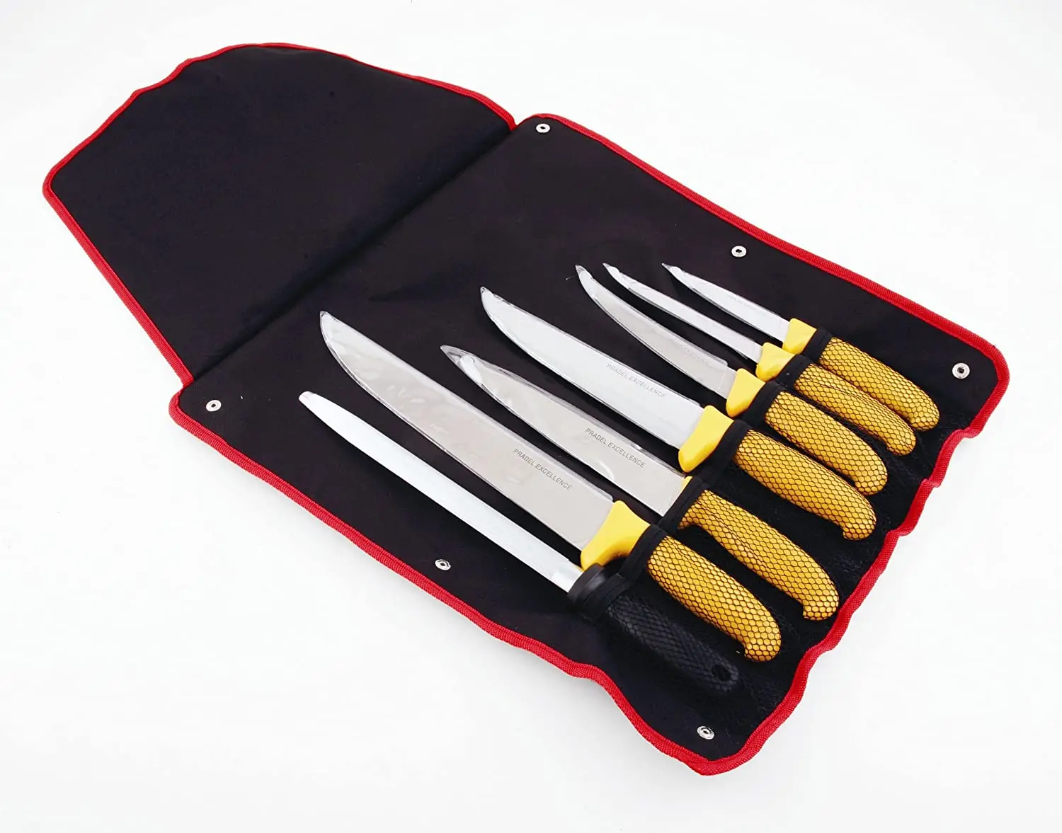 

, Pcot005008, Authentique, 6 Couteaux + 1 Fusil + Sac Convertible Tablier Boite Couleur