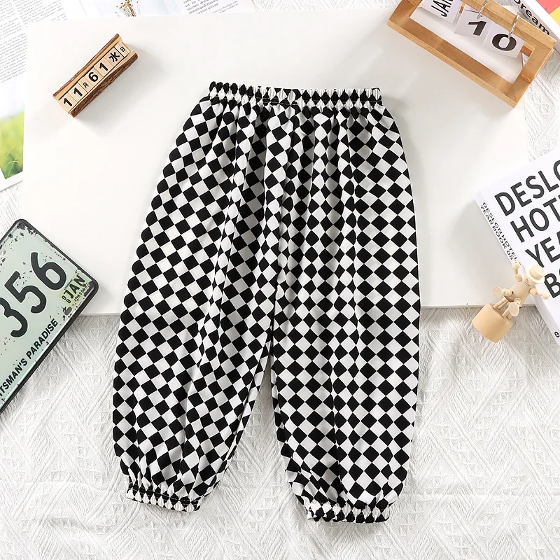 

Full Print Trousers Boys And Girls New Style Mosquito Pants Nylon Skin Soft Fashion Summer Thin Mosquito Cartoon Animals Pants