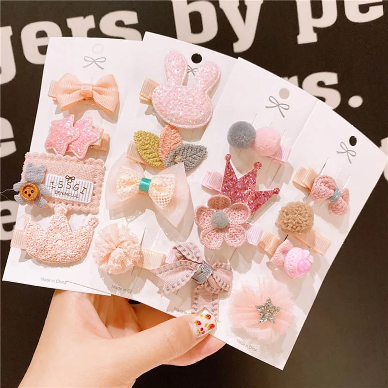 

New Hotsale 4pcs/set Children Hair Clips Cartoon Candy Color Baby Hairgrips Snap Metal Barrettes Hair Accessories WLC056