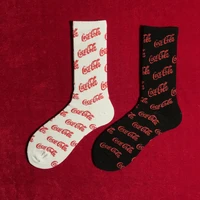 coca cola european and american trends in stockings men and women couple socks personality wild cotton socks