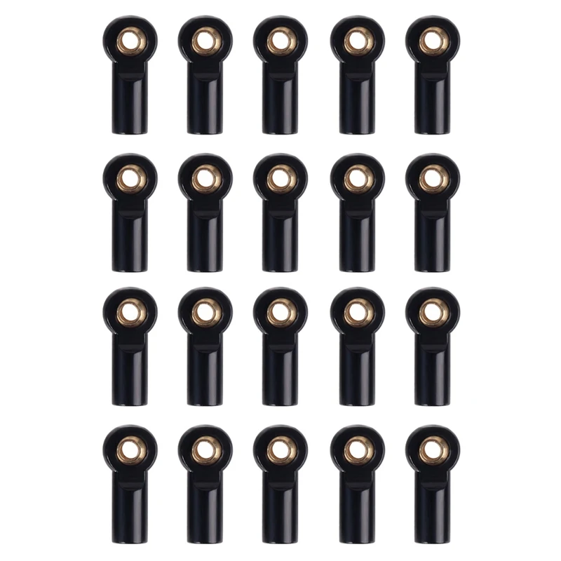 

20Pcs Metal M3 Link Tie Rod End Ball Joint For 1/10 RC Car Crawler AXIAL SCX10 D90 D110 Tamiya CC01,Black