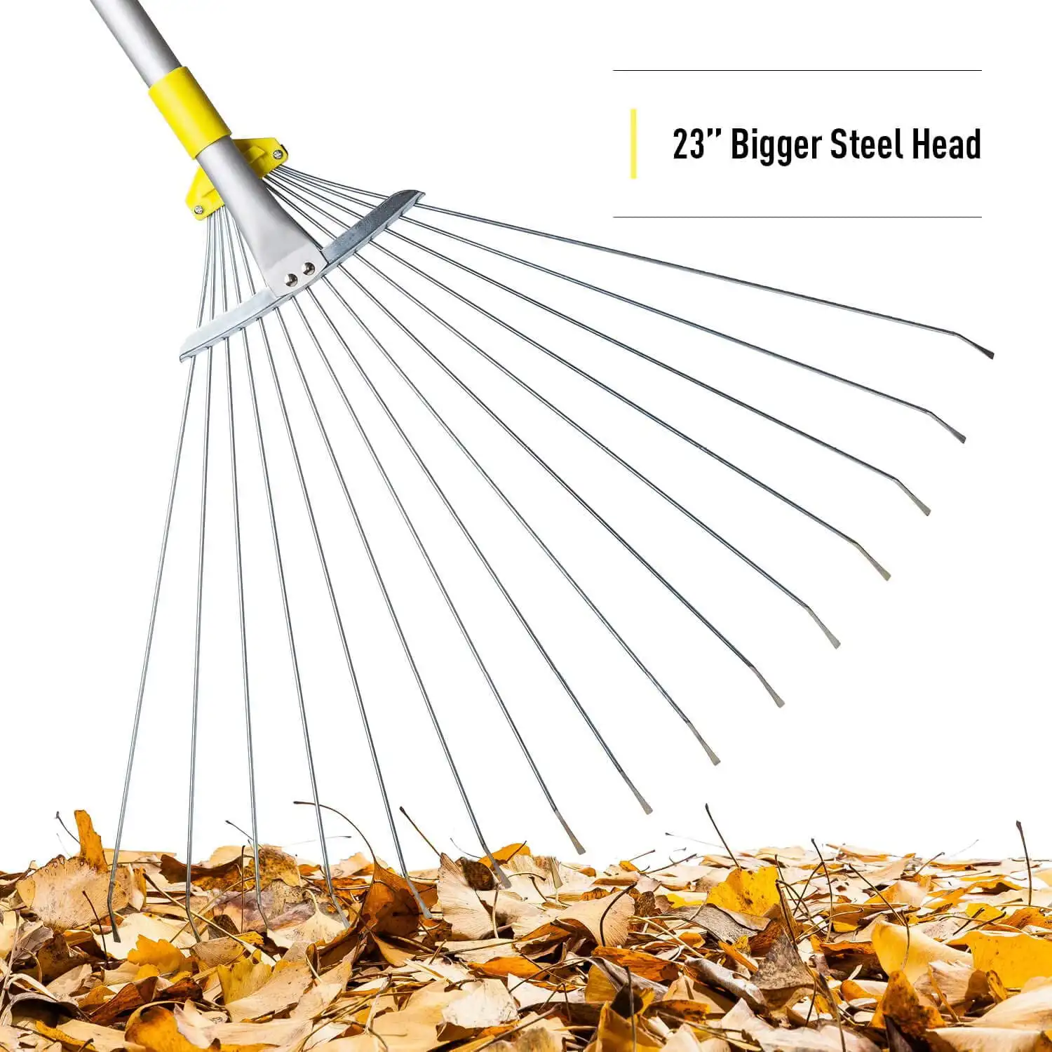 

inch Adjustable Garden Rake Leaf,Aluminum Rake