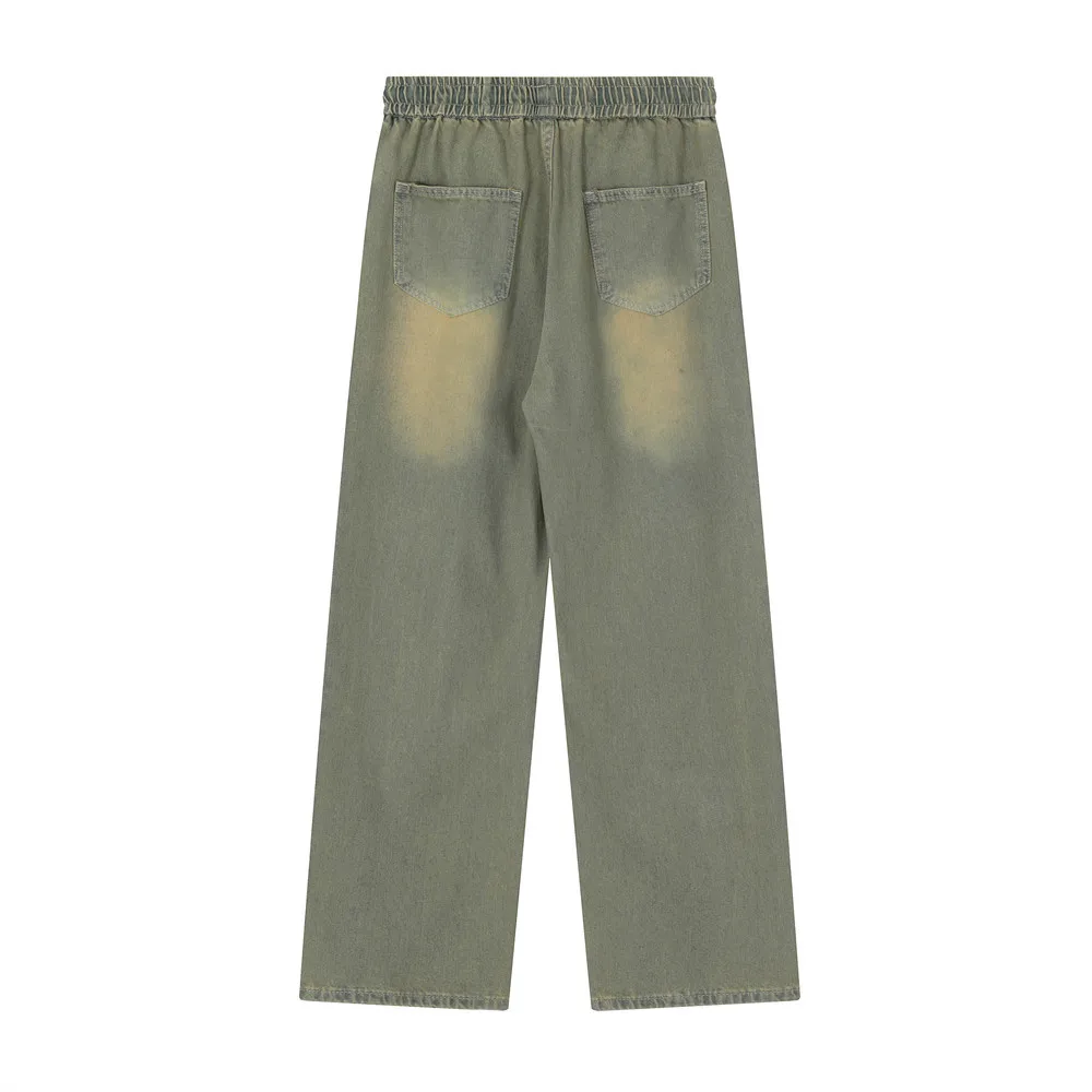 2023 Vintage Denim Pants Men Streetwear Retro Patchwork Ripped Hole   Denim Pant Jeans HipHip Casual Joggers Trousers Jeans