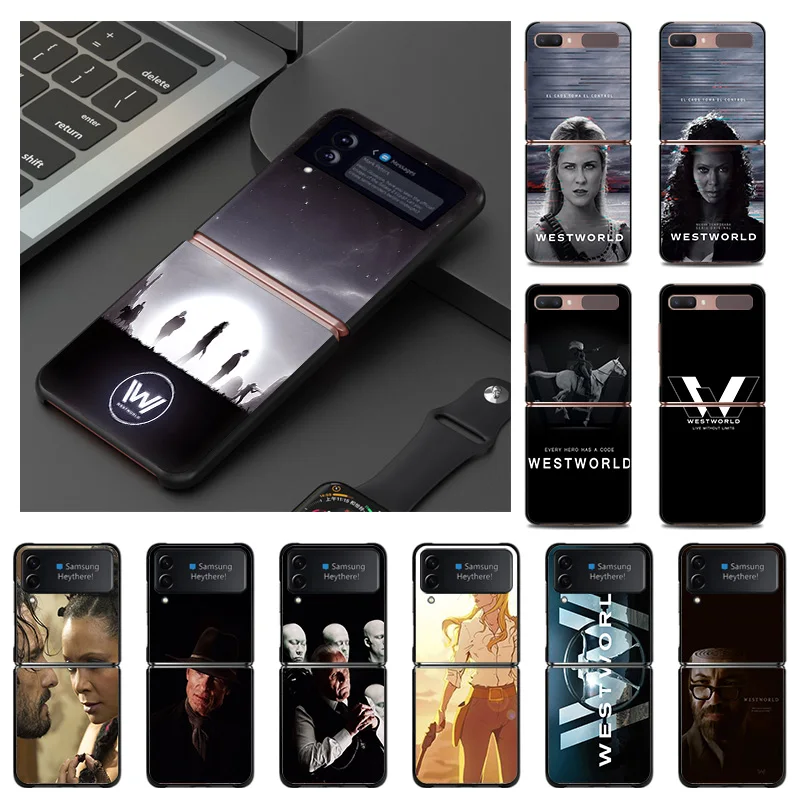 

Черный Жесткий чехол для телефона с защитой от падений для Samsung Z Flip 4 3 5G Westworld TV Series, чехол с рисунком для Galaxy ZFLIP4 ZFLIP3