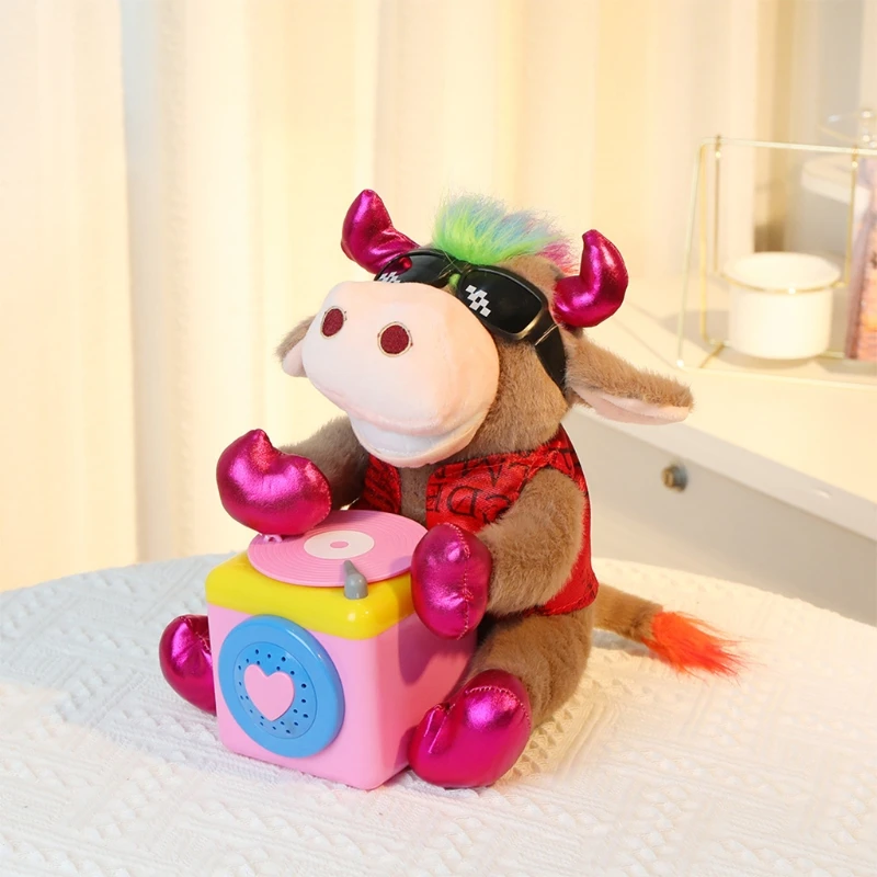 

DJ Electronic Pig Toy Plush Pig Musical Toys Singing Dancing for Doll Battery Version Kids Gift Interesting Party Decora