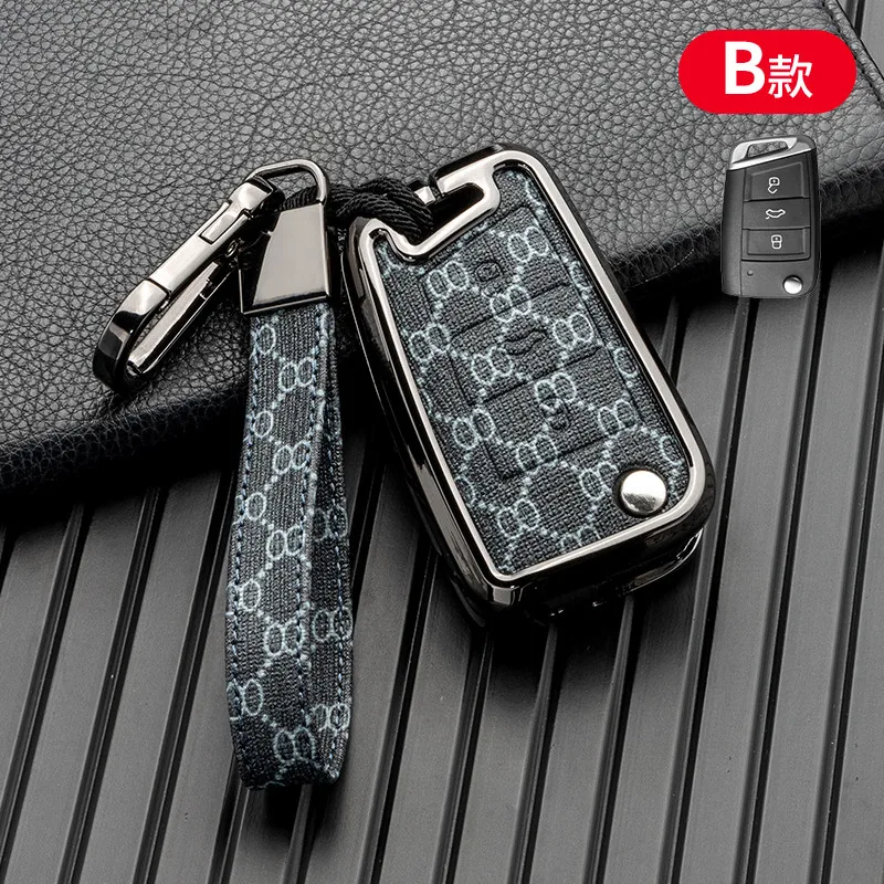 Чехол для автомобильного ключа Volkswagen VW Golf 7 gti mk7 r Touran Skoda Octavia 3 Superb Karoq Kodiaq Seat Leon mk3