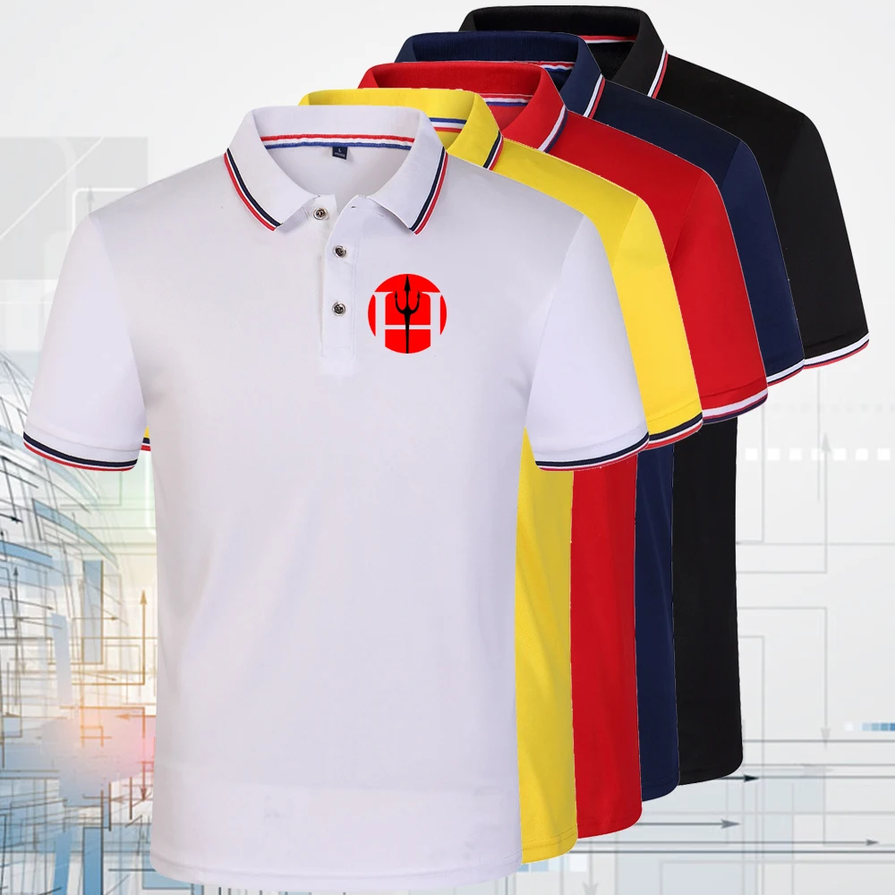

Summer High Quality Polo Men's Short Sleeved T-shirt Slim Lapel Solid Color Shirt Business Shirt