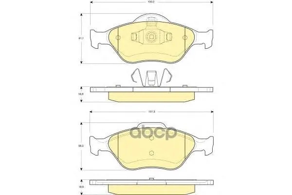 Колодки тормозные FORD FIESTA 9501/01/FUSION 01 передние GIRLING арт. 6114192 | Автомобили и мотоциклы