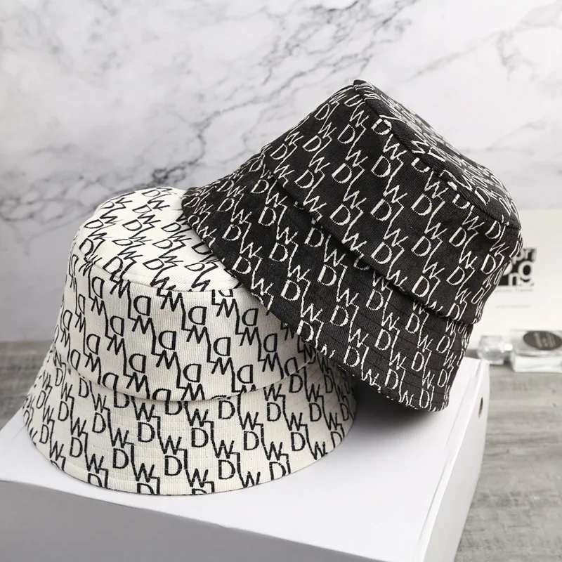 

Fashion Unisex Bucket Hat Letter Print Outdoor Holiday Travel Fishing Cap Women Men Sunscreen Hats Printed Letters Bob Beach Cap