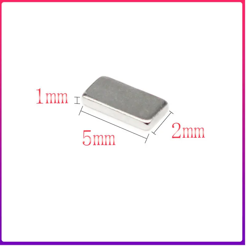 

50/100/200/500/1000/2000PCS 5X2x1 Small Block Neodymium Magnets Sheet 5*2*1 Permanent Strong Powerful Magnetic Magnet 5x2x1mm