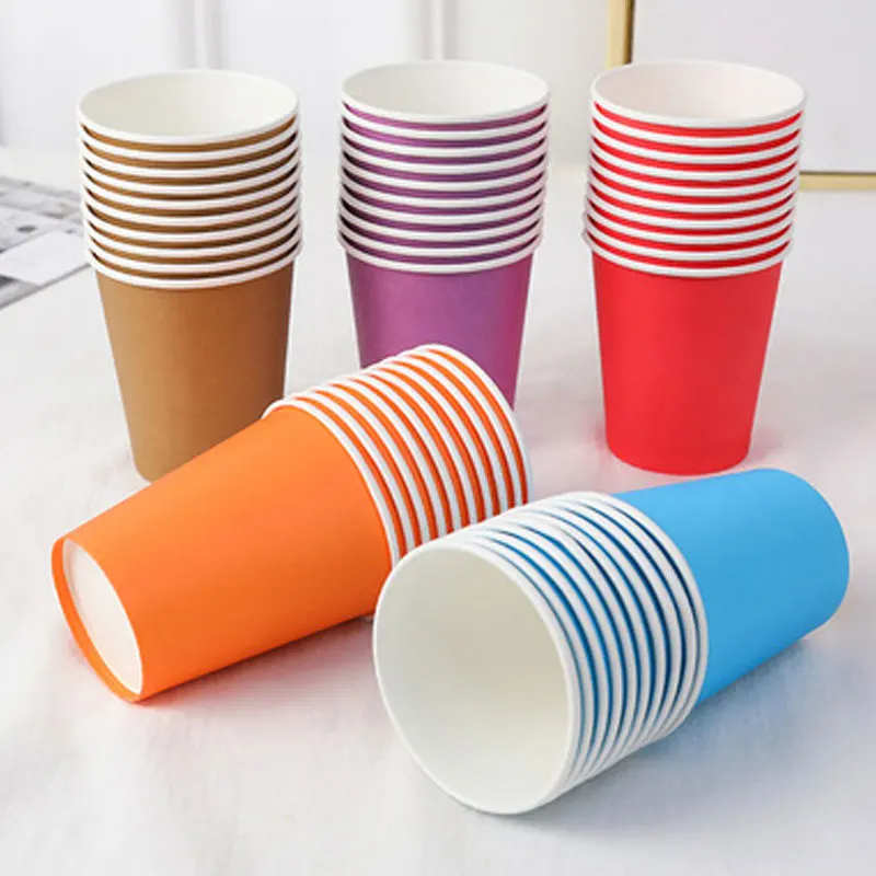 

5 Pcs Pure Color Party Disposable Paper Cups Juice DIY Decoration Baby Shower Kids Birthday Wedding Picnic Tableware Supply