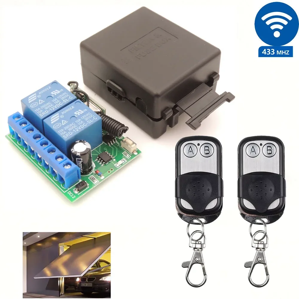 

Беспроводной пульт дистанционного управления WenQia 433МГц 12В 2CH