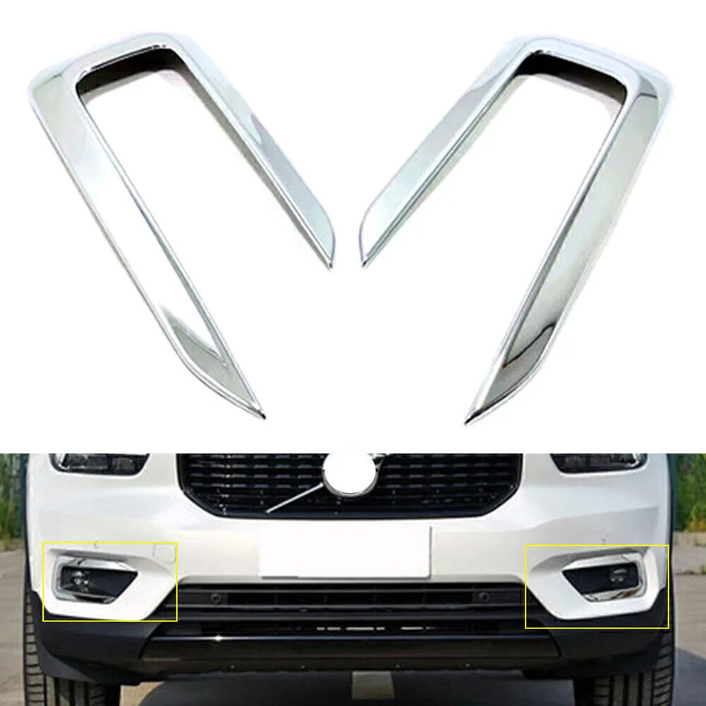 

Car Fog Light Cover Trim Energy-efficient ABS Chrome Front Fog Light Lamp Decor Frame Cover Trim For Volvo XC40 2018-2022