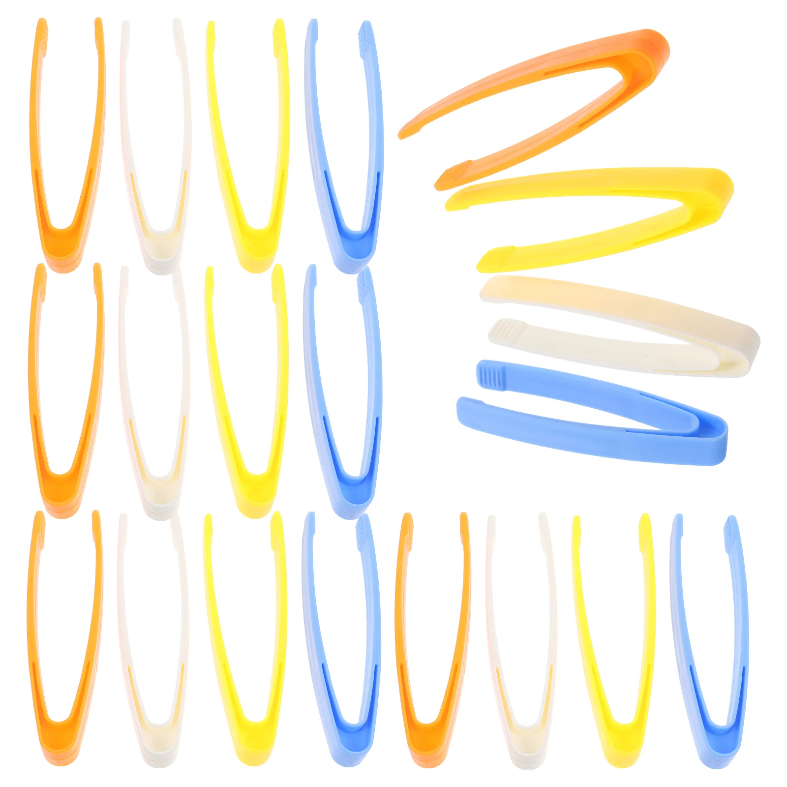 

20Pcs Toddler Tweezers Non-Slip Plastic Tweezers DIY Craft Project Accessories