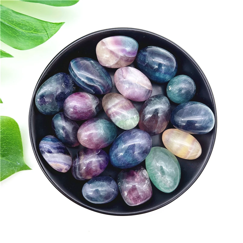 

100g Natural Colorful Rainbow Fluorite Polished Tumbled Stone Healing Crystals Gemstone Mineral Specimen Home Decor