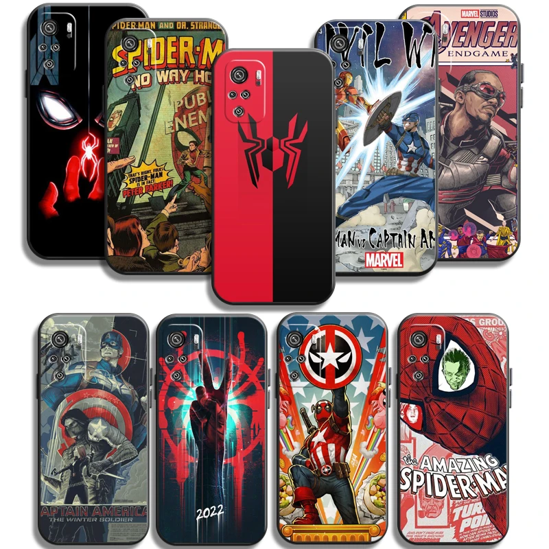 

Marvel Spiderman Phone Cases For Xiaomi Redmi 9 9AT 9T 9A 9C Redmi Note 9 9S 9 Pro 5G Funda Coque Back Cover Soft TPU