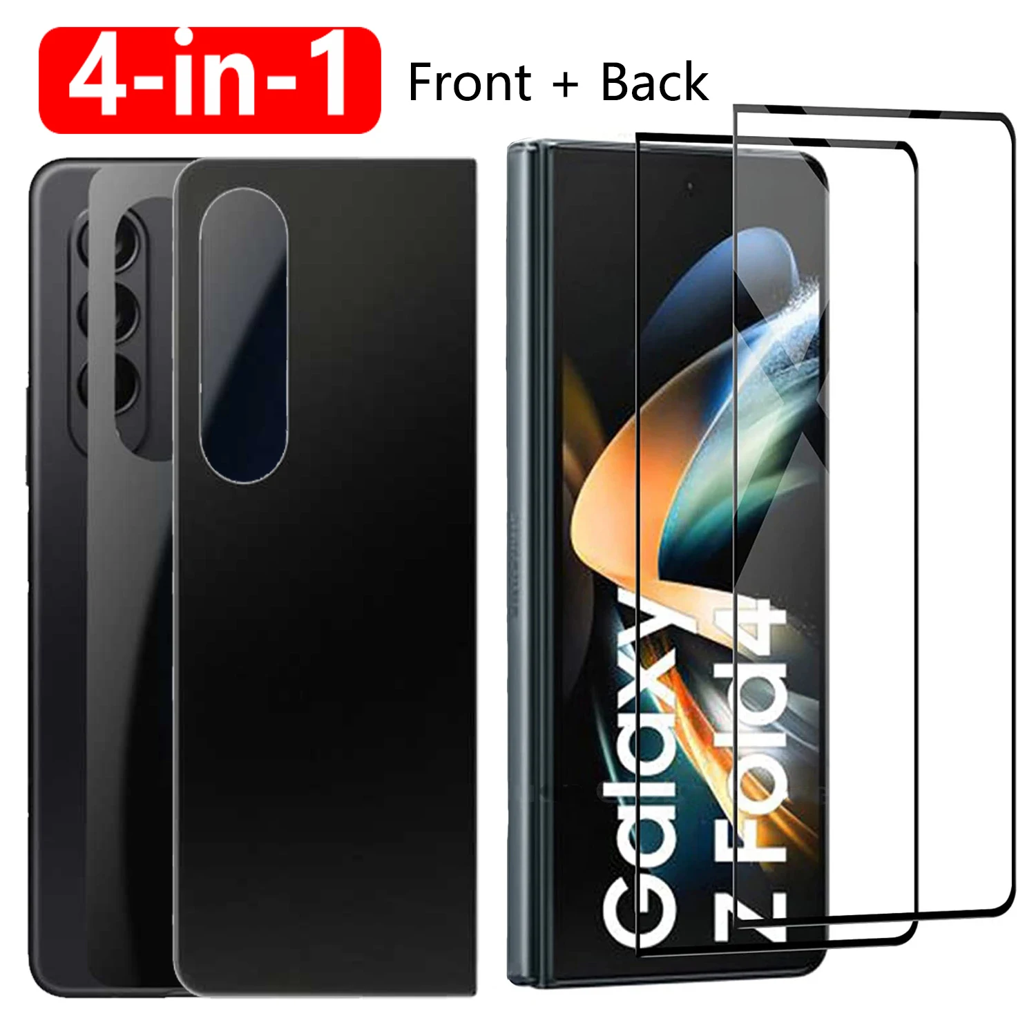 

4 in 1 For Samsung Galaxy Z Fold 4 Front Back Soft Film Full Coverage Anti-scratch HD Screen Protectors For Galaxy Z Fold4