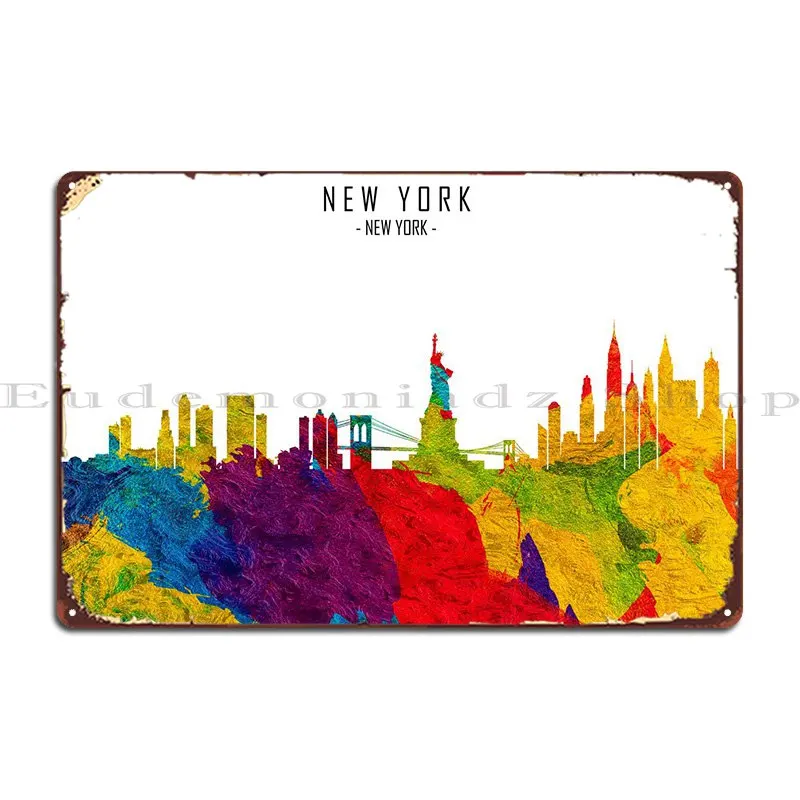 

Металлический знак Нью-Йорк, настенная роспись, пластины для клуба, паба, железная Жестяная Табличка на заказ
