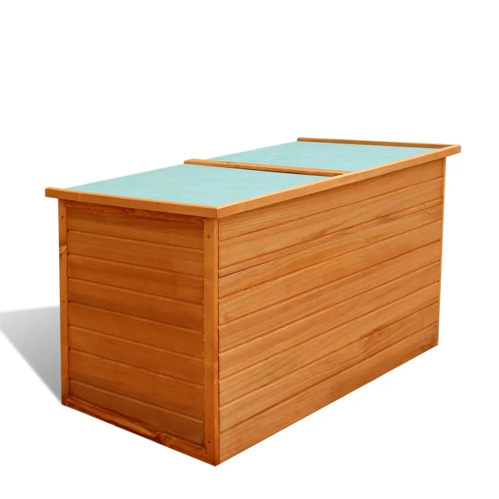 

Patio Storage Box, Wood Outdoor Storage Cabinet, Courtyard Decoration 126x72x72 cm