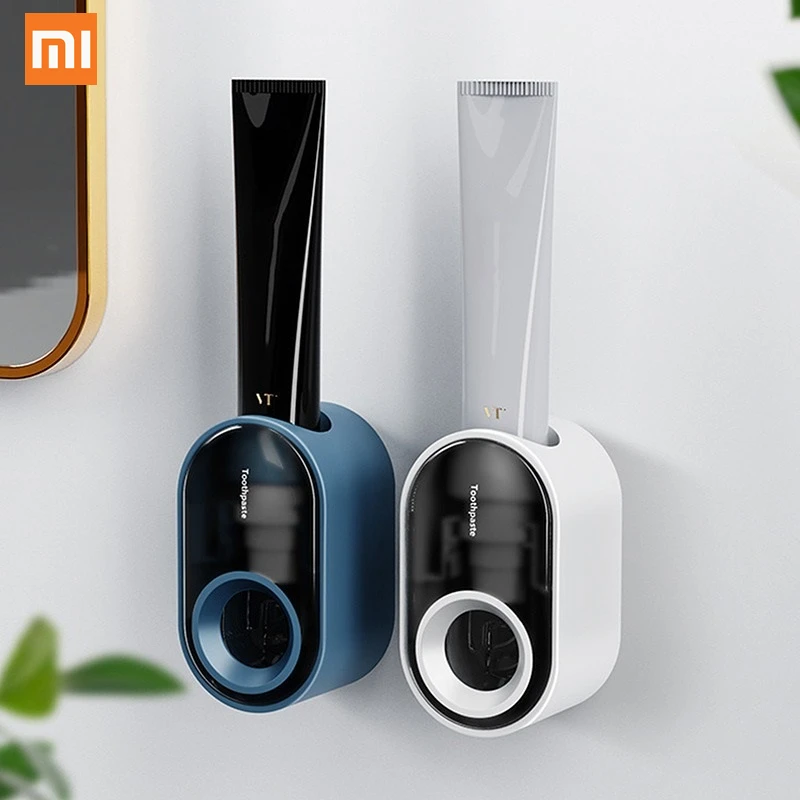 

XIAOMI Automatic Toothpaste Rack Dispenser Squeezers Toothbrush Holder Wall Mount Dust-proof Stand Bathroom Accessories Set