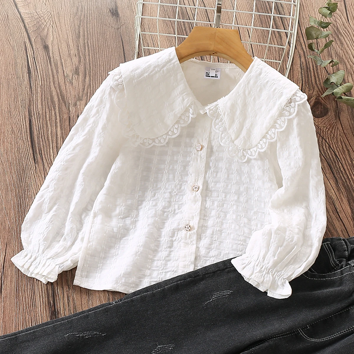 

Блузка детская с длинным рукавом, х/б, на возраст 2-8 лет