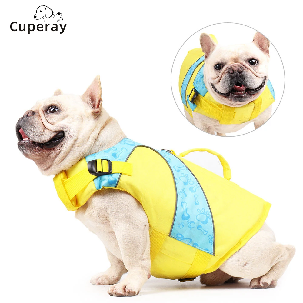 

Dog Life Jacket,Pet Safety Floating Vest Adjustable Dogs Life Saver Swimming Suit with Reflective & High Bouyancy for Small Dogs