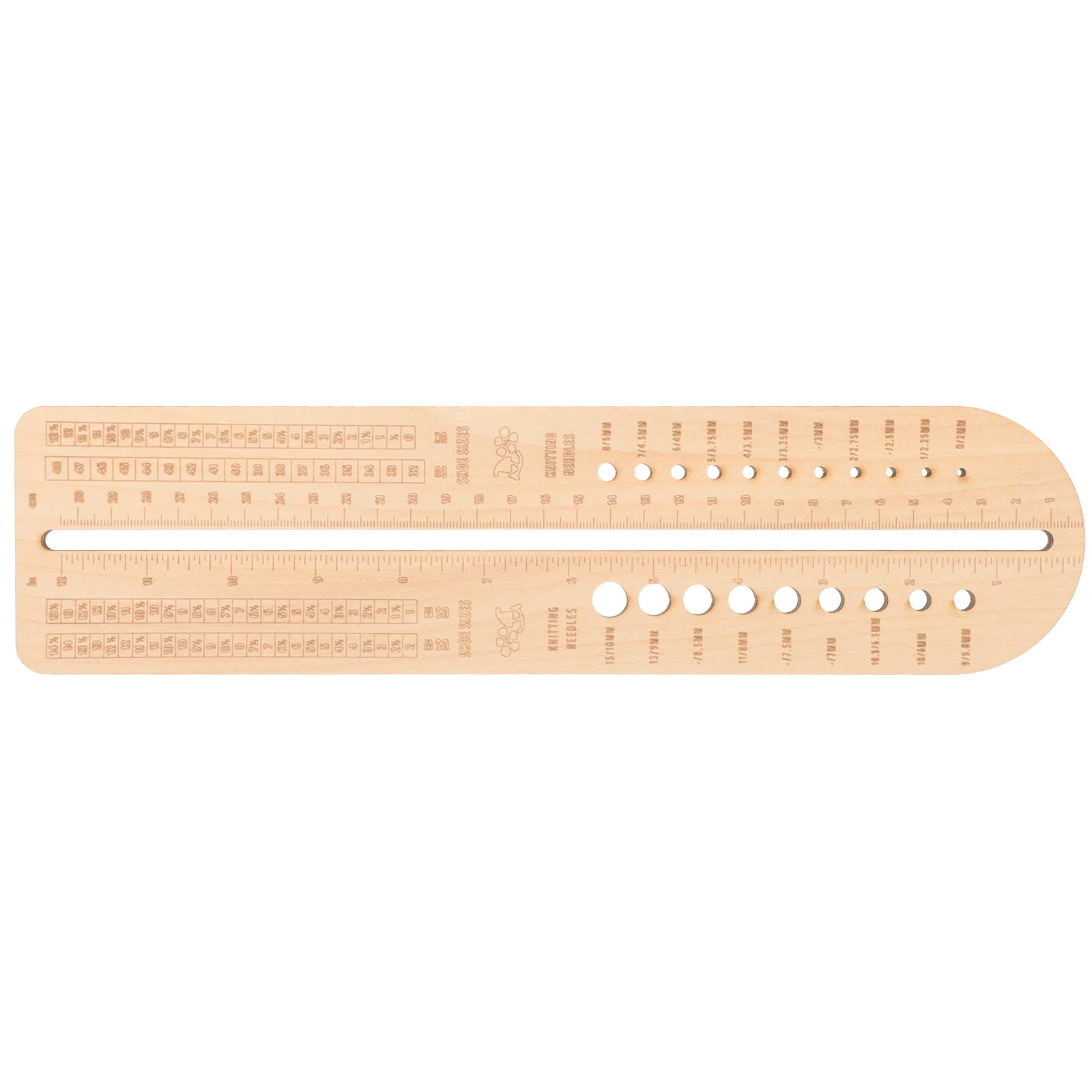 

Knitted Socks Ruler for Crochet Needle Gauge Size Measurement Knitting Blockers