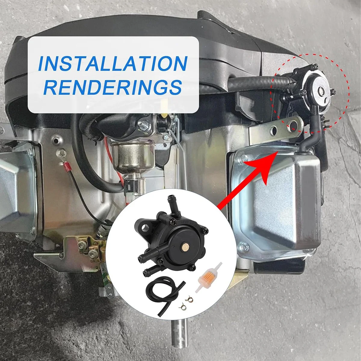 Топливный насос для Kohler 17HP-25HP Briggs &amp Stratton 491922 808656 John Deree LG М 138498 145667 Honda Yamaha