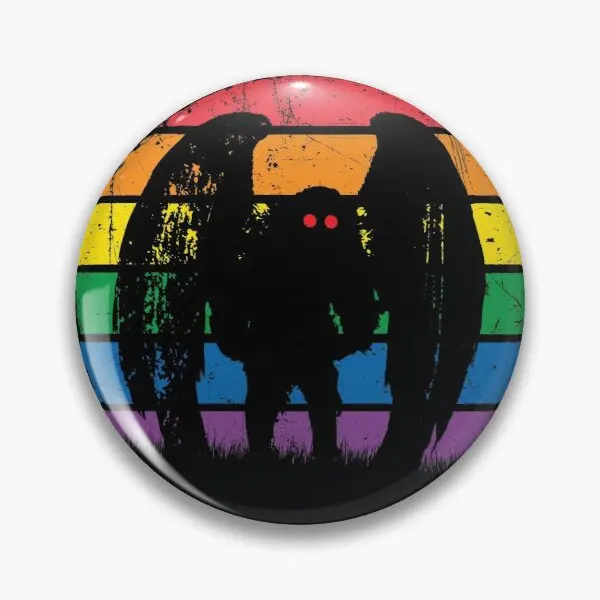 

Винтажная булавка Mothman в стиле ретро с радужными зашифрованными мягкими кнопками, декоративный воротник, забавная модная Металлическая Бул...