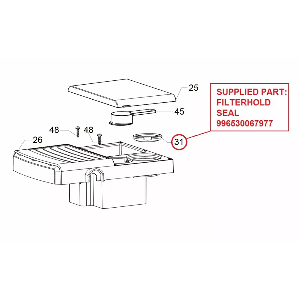 996530067977 Уплотнительная прокладка для фильтра кофеварки Philips HD8323 HD8423 HD8425 HD8327 HD8325