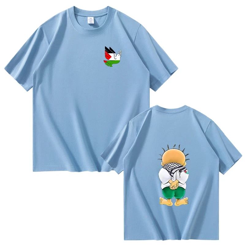 Повседневная хлопковая футбольная рубашка Handala с короткими рукавами для мужчин и