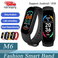 original m6 smart watch men women heart rate fitness sports wristband smart bracelet smart watch for xiaomi ios pk m4 m5 y68 d18