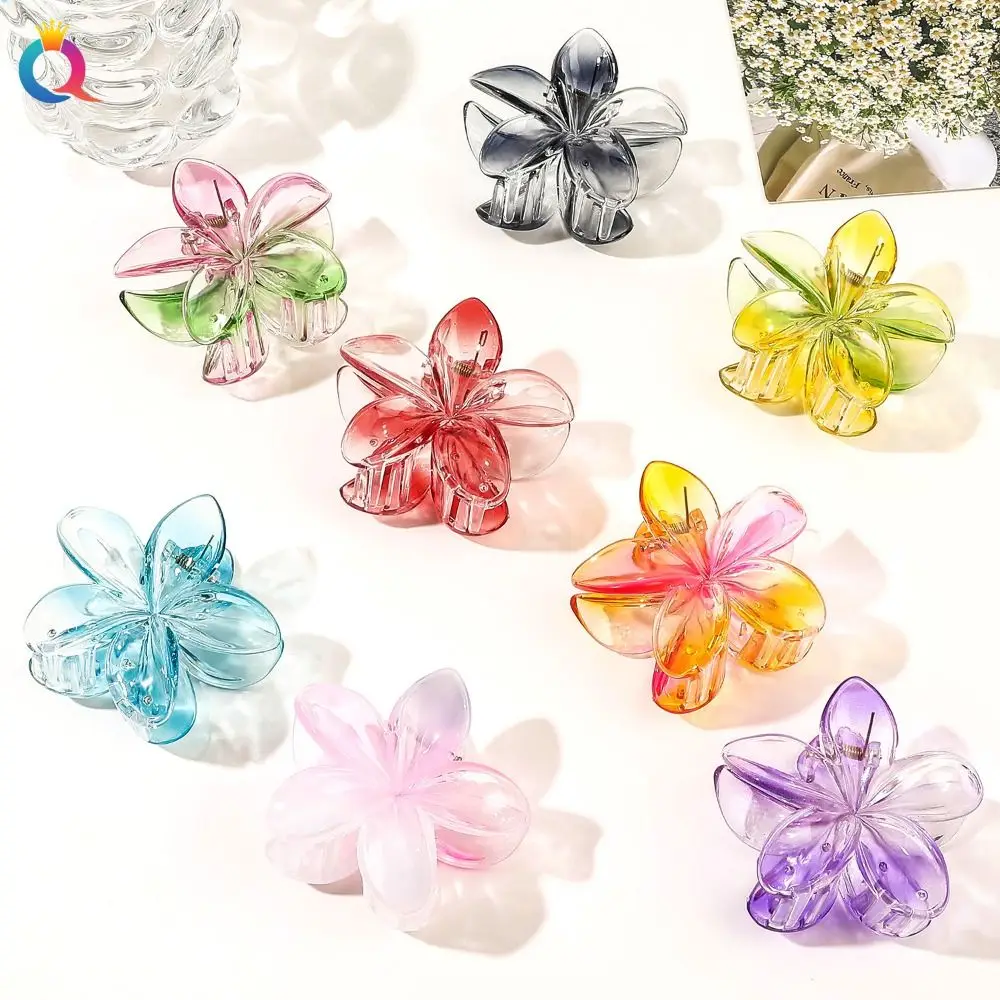 1 шт. большая заколка для волос в форме цветка прозрачная градиентная Цветовая