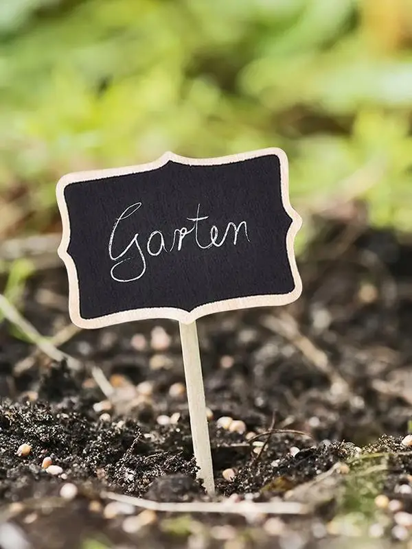 

10PCS Plant Name Tags Black Wooden Mini Chalkboards with Support Message Board Signs Tags For Garden Greenhouse Supplies