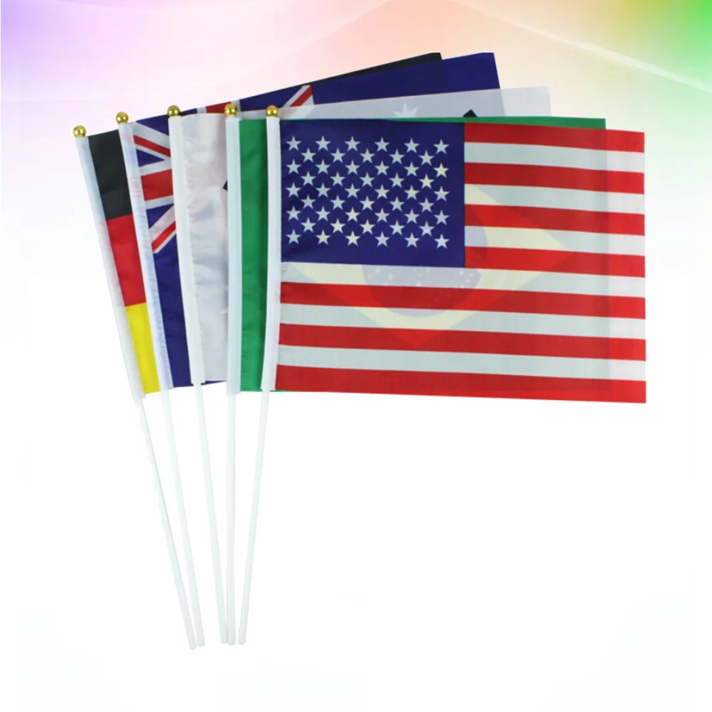 

40 Countries Handheld Flag International World Flag Hand Held Small National Miniature America Flag On Banner for School