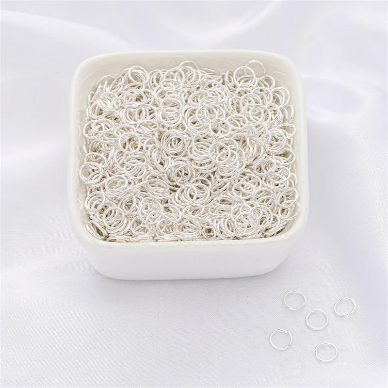 100pcs 3 4 5 6 7 8mm 14K Open Connected Single Loops Jump Rings For DIY Jewelry Making Bracelet Earrings Findings Accessories