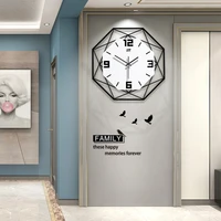 nordic fashion wall clock living room creative clock home metal ornaments quartz clock digital home decore