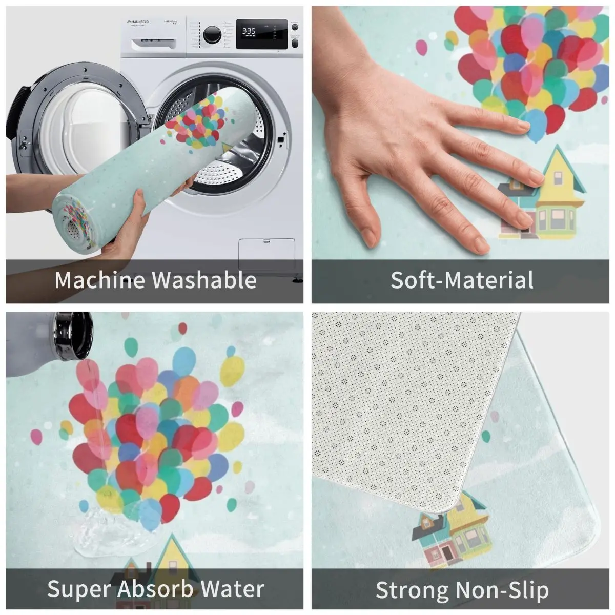 Приключения вне помещения яркий коврик с воздушным шаром ковер для украшения